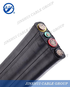 Flat Copper Conductor Rubber Jacket Cable